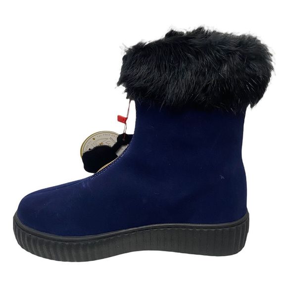 Pajar Navy Celia Suede Ankle Booties - Picture 4 of 9